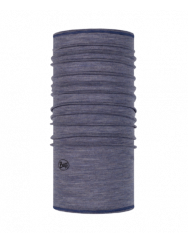 Buff Lightweight Merino Wool Tubular - Light Denim Multi Stripes