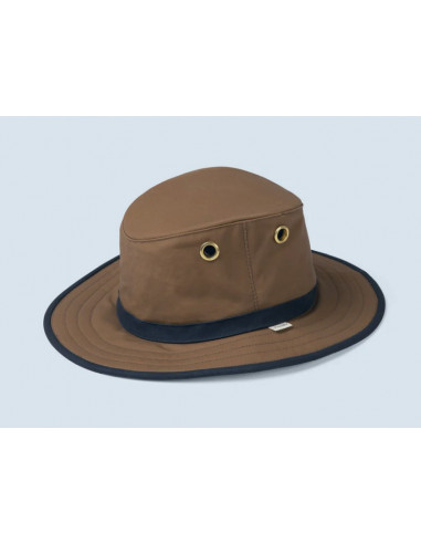 Tilley TWC7 Outback Waxed Cotton Hat - British Tan/Navy
